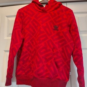 Adidas Red Patterned Men's Hoodie